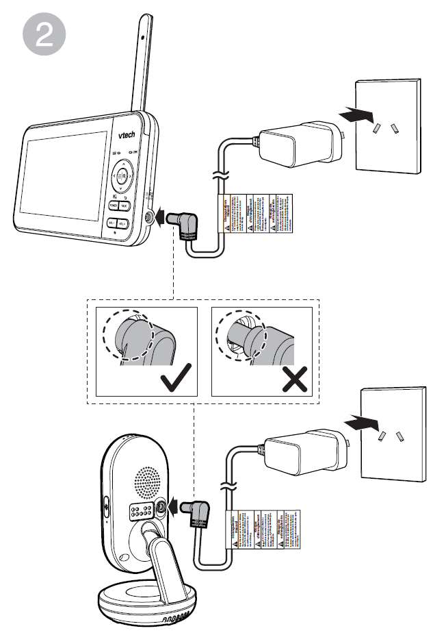 vtech monitor not connecting