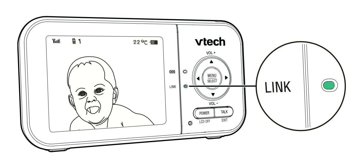 VTech VM3254-2 Fixed Camera with 2.8 High Resolution Parent Unit and 2  Cameras