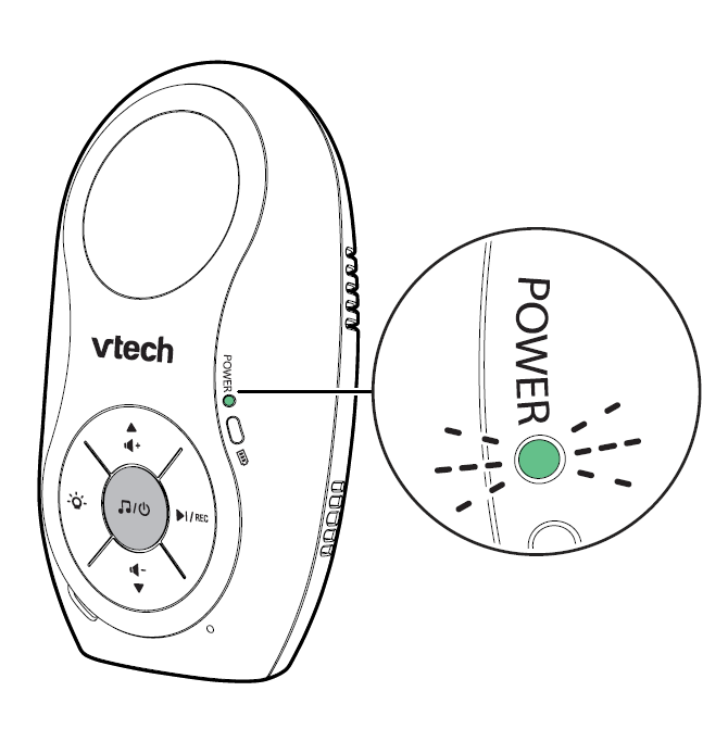 VTech Audio Baby Monitor with 1500 ft Range, Nightlight & Intercom VTech  DM1215